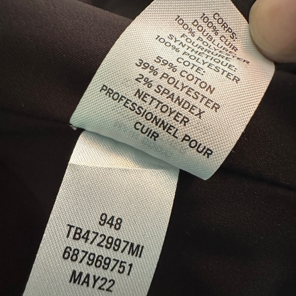NWOT Treasure & Bond Leather jacket - faux shearling removable collar - medium - Picture 8 of 8